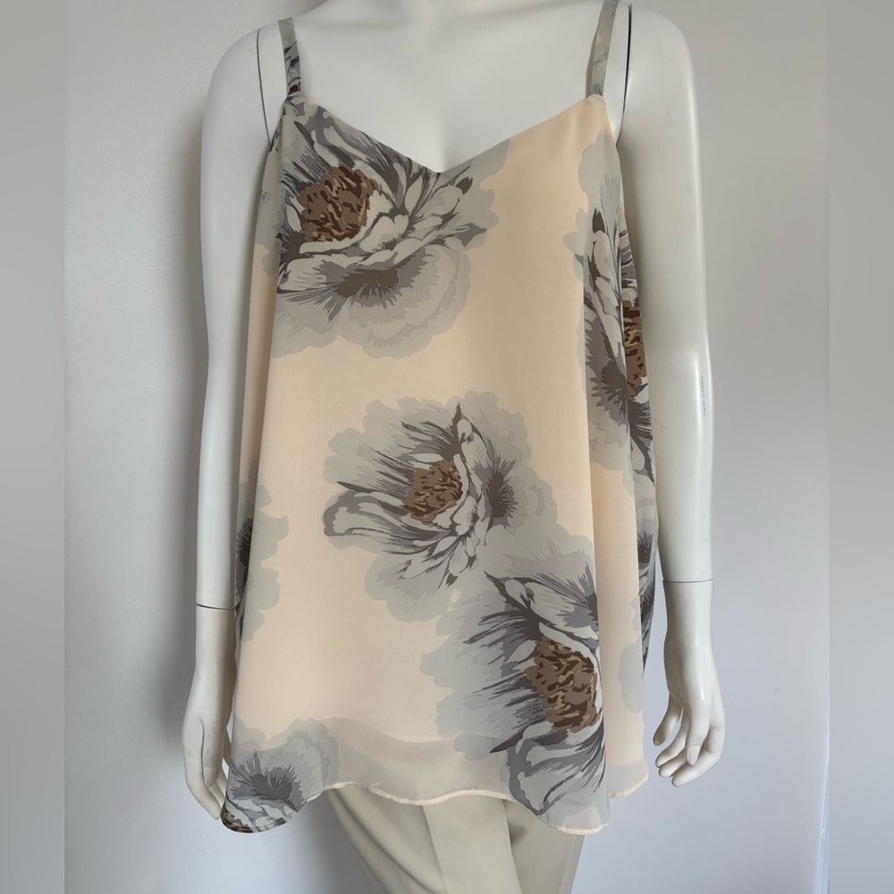 torrid Cream Floral Spaghetti Strap Cami